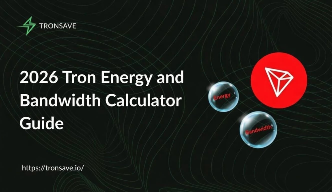 2026 TRON energy and bandwidth calculator