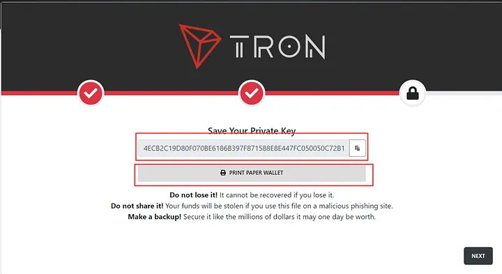 How to generate a TRON private key safely