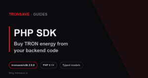 Buy TRON energy in PHP with the official TronSave SDK